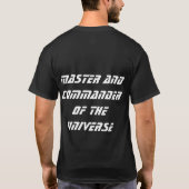 Kapitein en bevelhebber van het universum t-shirt (Achterkant)