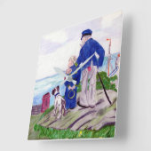 Kapitein en kleinzoon van zee vierkante klok (Hoek)