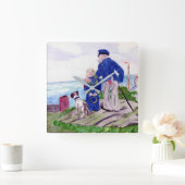 Kapitein en kleinzoon van zee vierkante klok (Huis)