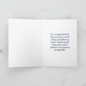 Kapitein Fathers Day Sailing Boat Kaart (Binnen)