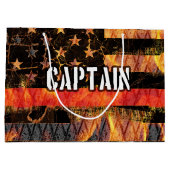 Kapitein Firefighter Vlag Groot Cadeauzakje (Achterkant)