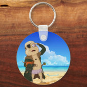 "Kapitein Fudge" Button Sleutelhanger (Voorkant)