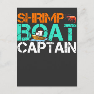 Kapitein Funny Boating Seafood Cadeau Briefkaart