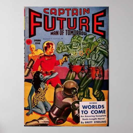 Kapitein Future — Te komen werelden Poster (Voorkant)