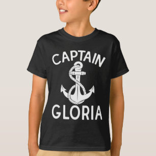 Kapitein Gloria Jacht Schip Varen Boot Anker T-shirt