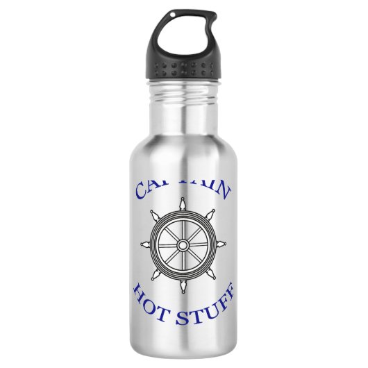 "Kapitein Heet Spul" Waterfles (Voorkant)