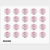 Kapitein Hook Skull & Crochet Hooks (Roze achterzi Ronde Sticker (Vel)