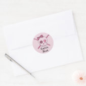 Kapitein Hook Skull & Crochet Hooks (Roze achterzi Ronde Sticker (Envelop)