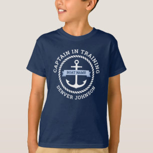 Kapitein in in training ankergrenzenschip t-shirt