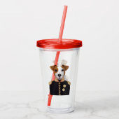Kapitein Jack Russell Acryl Drinkbeker (Achterkant)