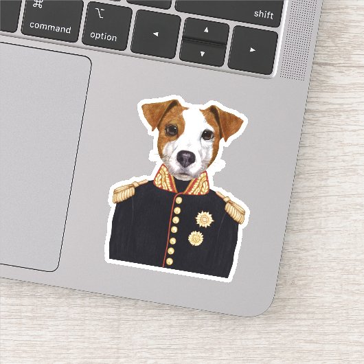 Kapitein Jack Russell Sticker (Detail)
