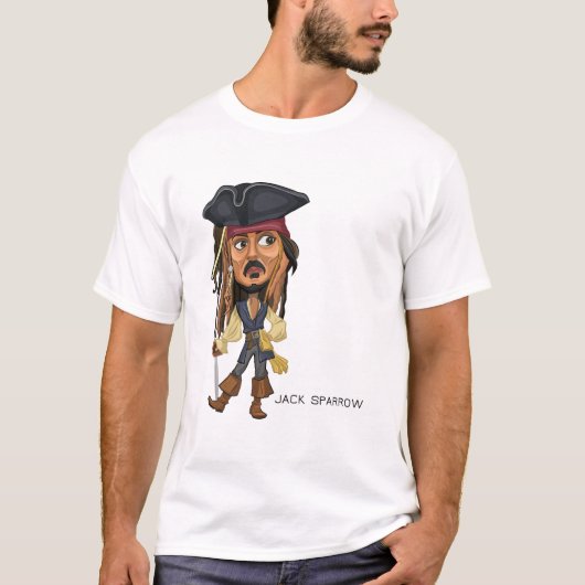 Kapitein Jack Sparrow T-shirt (Voorkant)