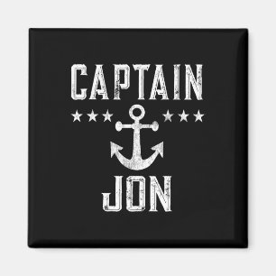Kapitein Jon Boating Gift for Boat Lovers Magneet