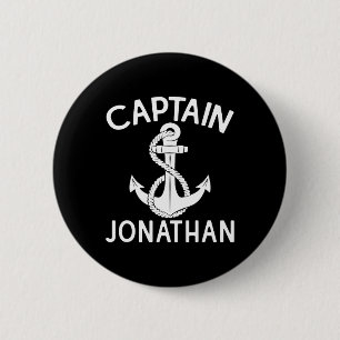 Kapitein Jonathan Bootanker Jacht Varend Schip Ronde Button 5,7 Cm
