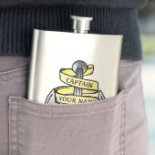  kapitein Jouw naam Anchor Flacon (Voorbeeld)