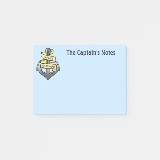 kapitein Jouw naam Anchor Post-it® Notes (Voorkant)