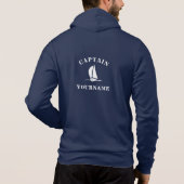 Kapitein Jouw naam Nautical Sailor Sweatshirt (Achterkant)