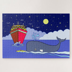 Kapitein Kayak Gered door Walvis Legpuzzel