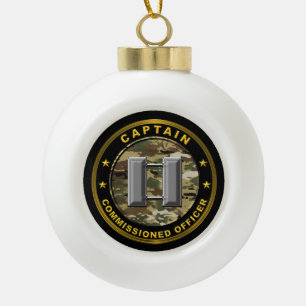 Kapitein keramische bal ornament