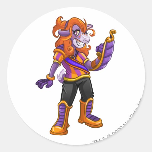 Kapitein Kreludor 2 Ronde Sticker (Voorkant)