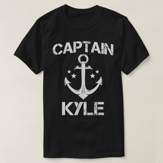 KAPITEIN KYLE Grappige Verjaardag Gepersonaliseerd T-shirt (Design voorkant)