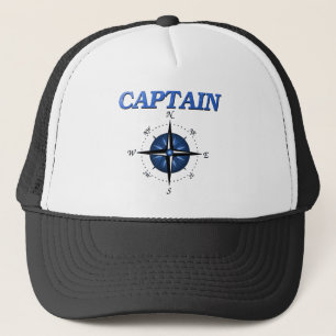Kapitein met blauw compass-Roos Trucker Pet