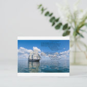 Kapitein, mijn kapitein door: Walt Whitman Briefkaart (Staand voorkant)