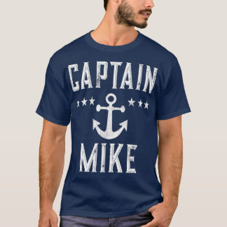 Kapitein Mike Personalized Boating Lover Name T-shirt