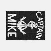 Kapitein Mike Yacht Boating Ship Boat Anchor Fleece Deken (Voorkant (Horizontaal))