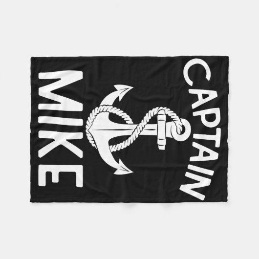 Kapitein Mike Yacht Boating Ship Boat Anchor Fleece Deken (Voorkant (Horizontaal))