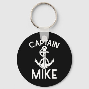 Kapitein Mike Yacht Boating Ship Boat Anchor Sleutelhanger