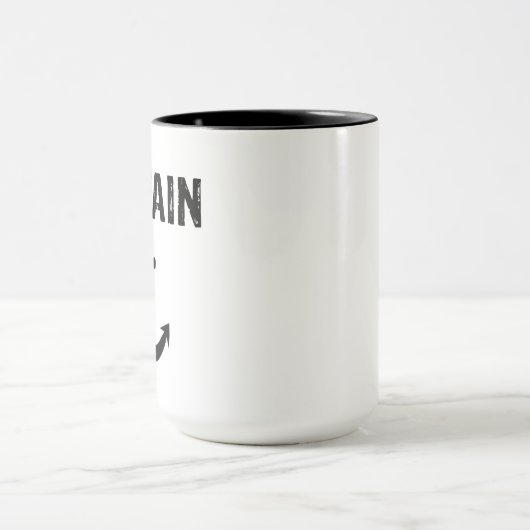 Kapitein, minimalistisch ontwerp mok (Midden)