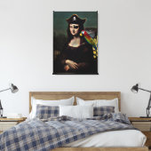 Kapitein Mona Lisa Pirate Canvas Afdruk (Insitu (Slaapkamer))