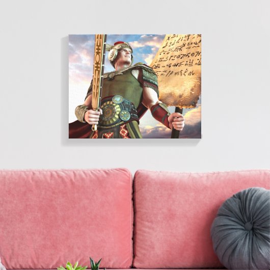 Kapitein Moroni stretched canvas Print (Insitu (Woonkamer))