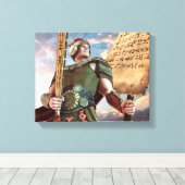 Kapitein Moroni stretched canvas Print (Insitu (Houten vloer))