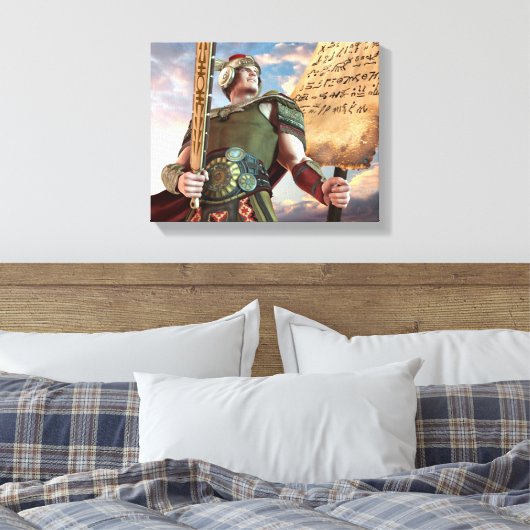 Kapitein Moroni stretched canvas Print (Insitu (Slaapkamer))