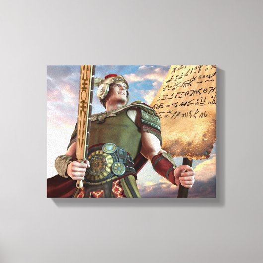 Kapitein Moroni stretched canvas Print (Voorkant)