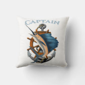 Kapitein Nautical Anchor Deep Zee Vist Kussen (Achterkant)