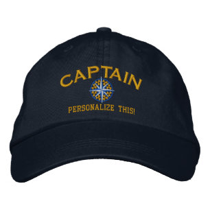 Kapitein Nautical STAR Personaliseer het! borduurw Pet