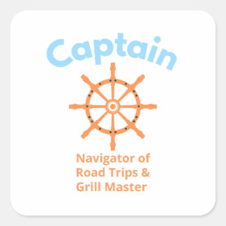 Kapitein – Navigator van Wegreizen Vierkante Sticker
