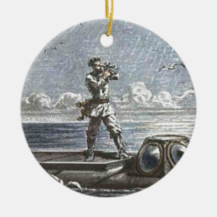 Kapitein Nemo Verne, 20.000 collega's Illustratie Keramisch Ornament