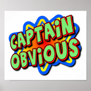 Kapitein Oblivious Grappige Poster
