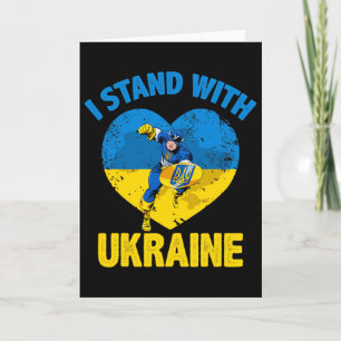Kapitein Oekraïne Steun Oekraïense Vlag Ik Sta Erb Kaart