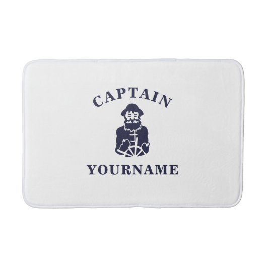 Kapitein Old Scruff met Jouw naam Bath Mat (Voorkant)