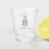 Kapitein Old Scruff met Jouw naam Shot Glass Shot Glas (Achterkant)