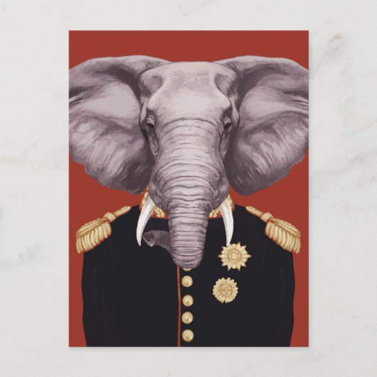 Kapitein Olifant Briefkaart (Voorkant)