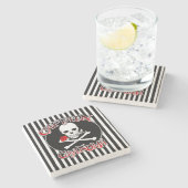 Kapitein Oma Marmer Stenen Onderzetter (Zijkant)