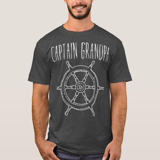 Kapitein Opa Grappige Boating Tshirt Mannen Boat (Voorkant)