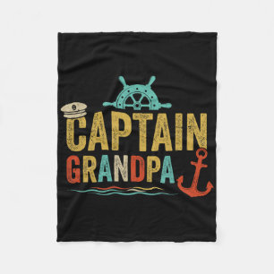 Kapitein Opa Pontoon Lake Sailor Gevist Boatin Fleece Deken