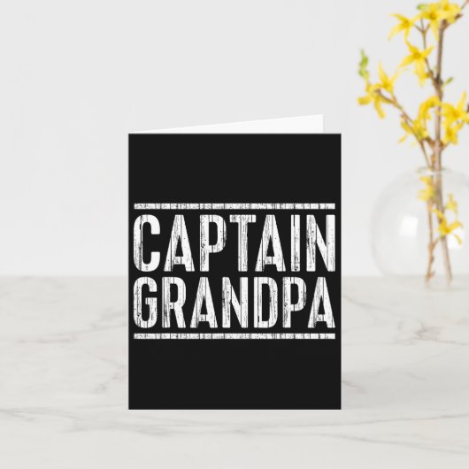 Kapitein Opa Shirt Mannen Vaderdag varen Kaart (Gele Bloem)